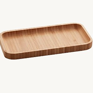 Bandeja de Bambu Retangular 27cm, petisqueira, travessa, chá, café, frutas HM5400