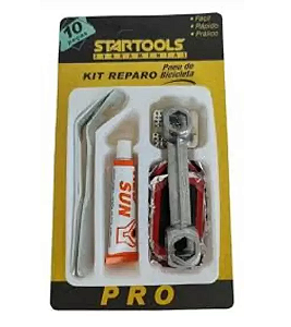 Kit ferramentas reparo pneu de bicicleta com 10 peças bike - STARTOOLS