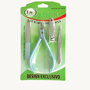 Kit Manicure 4pçs Cuidado Com as Unhas - ID805B Envio Cores Sortidas