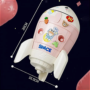 Cofre Fofo de Moeda e Nota Dinheiro Foguete B-1426