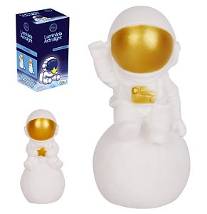 Luminaria Astronauta de Mesa a Bateria 13Cm Abajur Infantil
