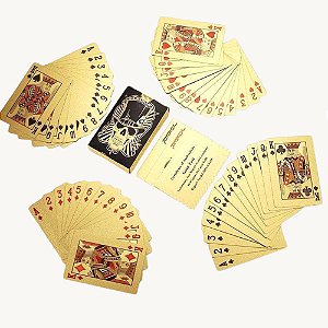 Baralho Caveira Preta Poker Truco Cartas Jogos MT031