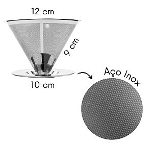Filtro de Café Inox - Coador de Café Pequeno Sem Uso De Papel HM7282