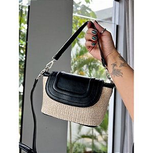 Bolsa Feminina com detalhes estilo Palha de Ombro com Alça 22x14cm - 20310