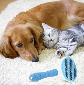 Escova Pelos Pet Rasqueadeira Automática Gato,Cachorro, Pets Auto Limpante - HM6748