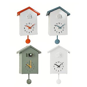 Relógio de Parede Cuco de Plástico 25cm x 20cm - HM7115