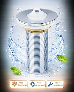 Válvula Metal Inox 7/8 para Pia de Banheiro - Z01