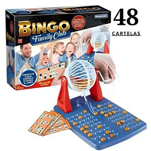 Bingo Family Club Com Globo e 48 Cartelas - Brinquemix