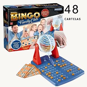 Bingo Family Club Com Globo e 48 Cartelas - Brinquemix