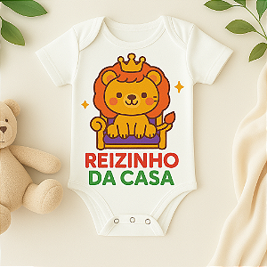 Body Personalizado Bebê Reizinho da Casa