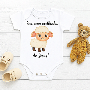 Body Personalizado Bebê Sou Uma Ovelhinha de Jesus