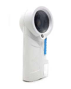 Lupa De Mão Com Luz E Lanterna Aumento 12x Bula Livro Th7011