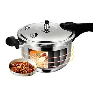 Panela de Pressão em Inox 5 Litros - 22cm Para todos Fogões - AG1227