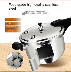 Panela de Pressão em Inox 7 Litros - 24cm Para todos Fogões - AG8530