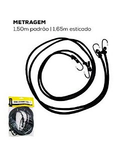 Cabo Elástico com Gancho 2 Peças - 1,5 Metros  - FMA156