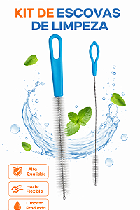 Kit com 2 Escovas Higiênicas Para Limpeza de Canudos  22CM - TOP2228