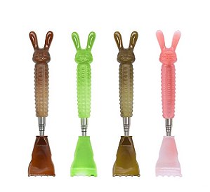 Mãozinha Para Coçar Costas e Nariz Massageador Retrátil de Coelhinho 23,5cm - DT2662