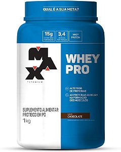 Whey Pro - 1000G Chocolate - Max Titanium