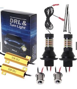 DRL universal LED com função seta 1156-4014-66