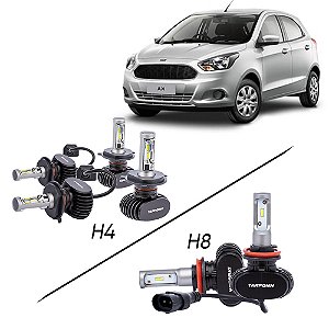 Kit Lâmpada Super Led Farol Alto Baixo Milha Ford Ka 2015