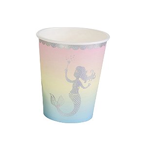 Copo de papel sereia furtacor (10 un)