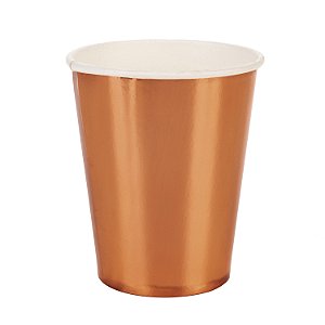 Copo de papel liso bronze (10 un)