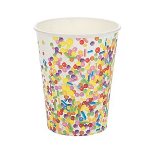 Copo de papel granulado colorido (10 un)