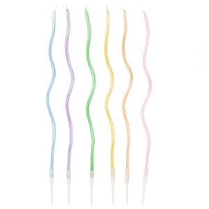 Vela espiral candy colors metalizada (06 und)