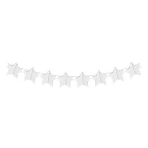 Faixa estrelas 3d branca (01 un)
