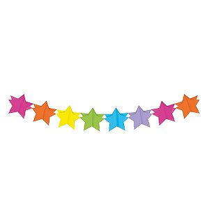 Faixa estrelas 3d colorida (01 un)