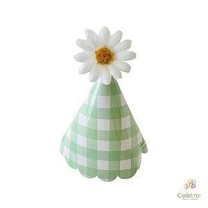Chapéu margarida xadrez verde (5 unidades)