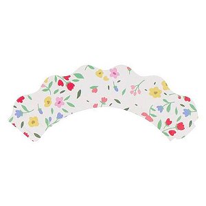 Forminha para cupcake floral (10 unidades)