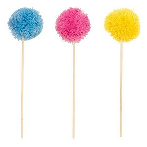 Topo de bolo trio pompom