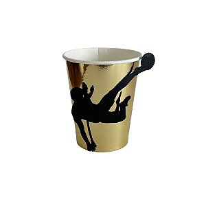 Copo dourado jogador de futebol (10 unidades)