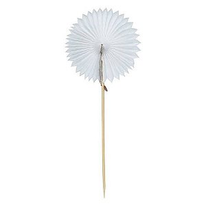 Leque flor de papel branco
