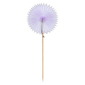 Leque flor de papel lilás