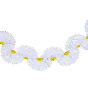 Guirlanda leque de papel de seda margarida (1 unidade)