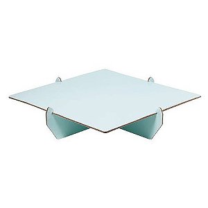 Bandeja quadrada azul claro