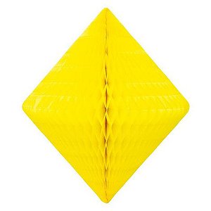 Losango de papel de seda amarelo canario