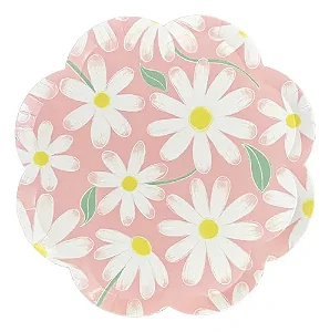 Prato de papel margarida (8 und)