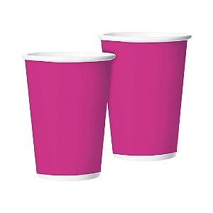 Copo de papel liso pink (10un)