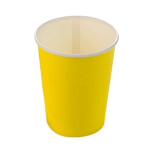 Copo de papel liso amarelo (10un)