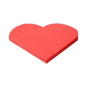 Guardanapo de papel coração vermelho (20un)