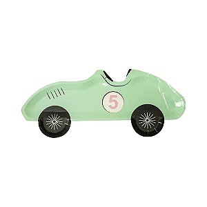 Prato carro de corrida verde (10un)