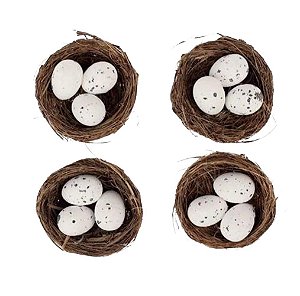Cestinha com ovos de páscoa (4 unidades)