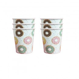 Copo de papel donuts (8 unidades)