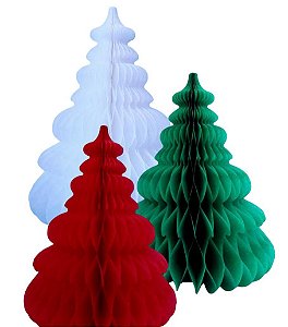 Árvore de natal vermelha M - 24cm (1 un)