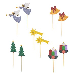 Toppers de doces clássicos de natal (10un)
