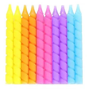 Vela espiral colorida 10 und