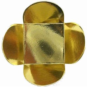 Forminha para doce dourada metalizada (50 und)